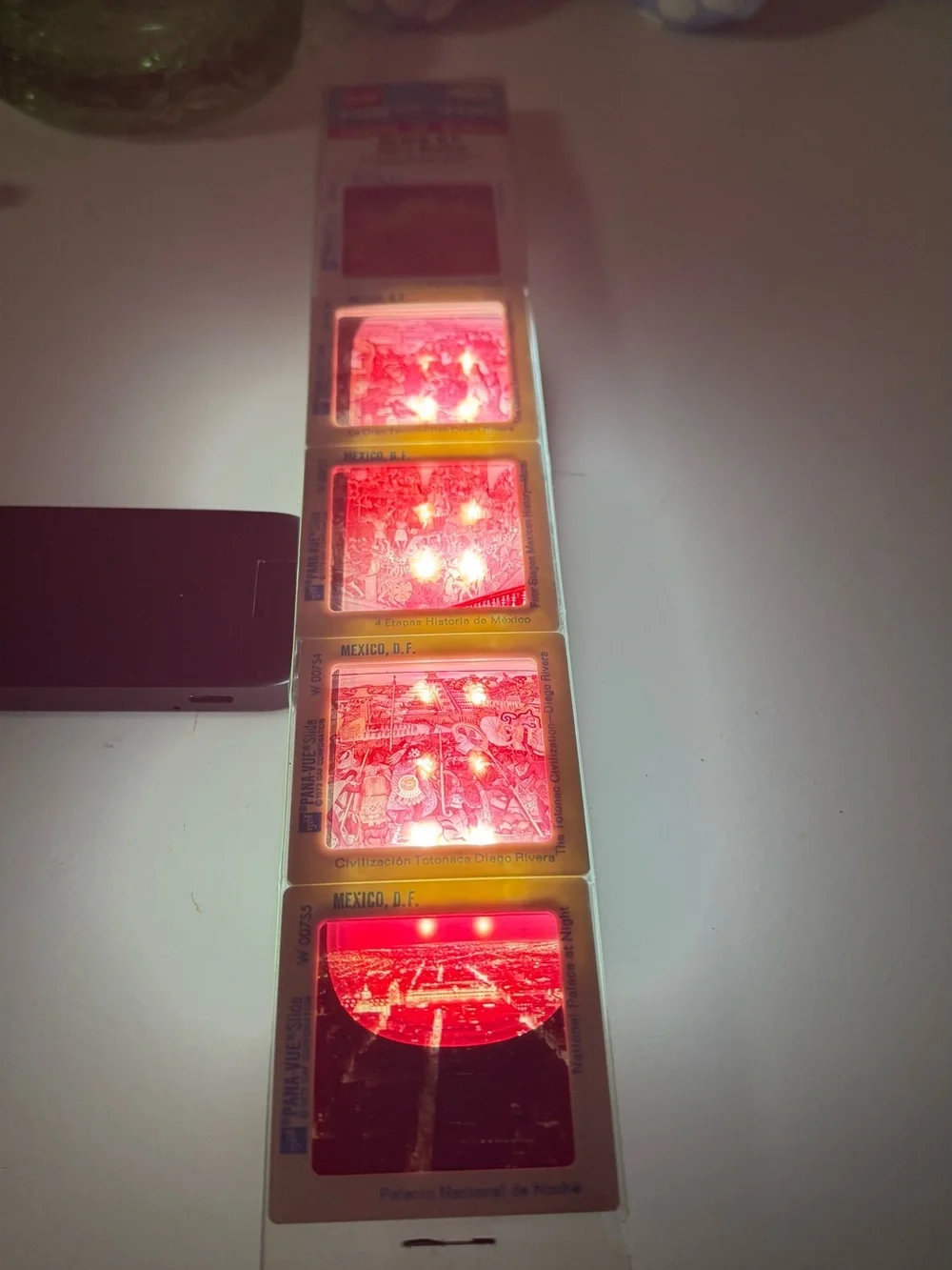 Vintage 1990s Pana-Vue 35mm Mexico City Panoramic Slide Set Of 4